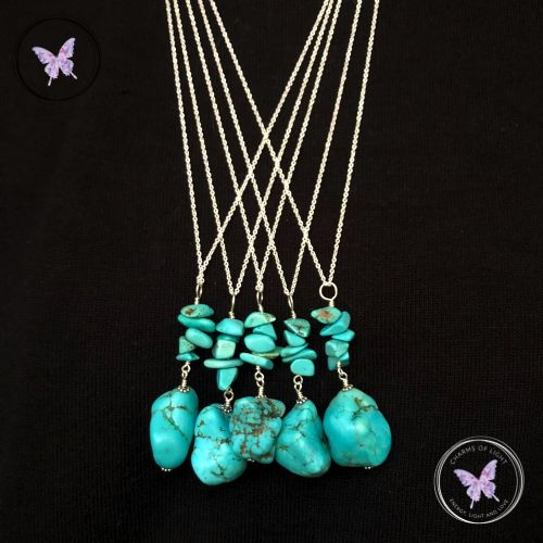 Turquoise Nugget Healing Pendant Necklace